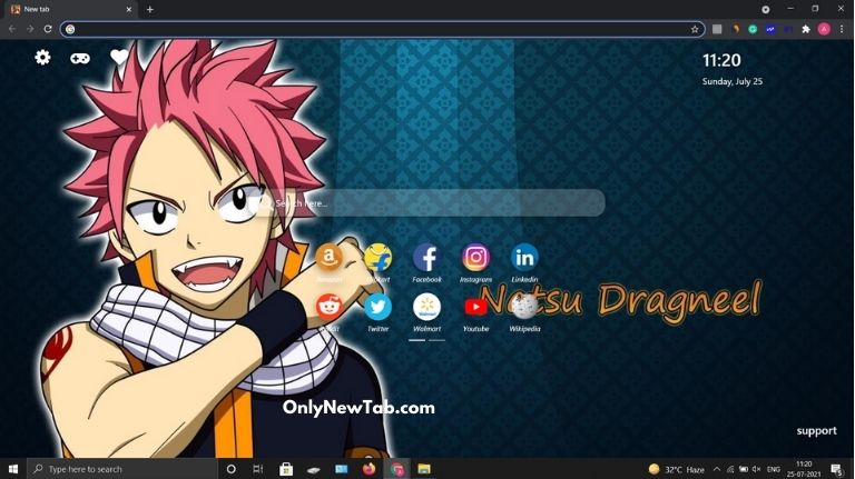 Natsu Dragneel wallpaper new tab theme