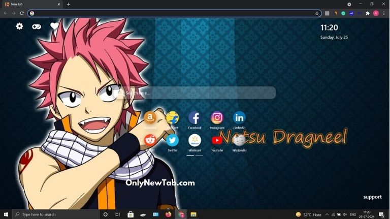 Natsu Dragneel wallpaper new tab theme