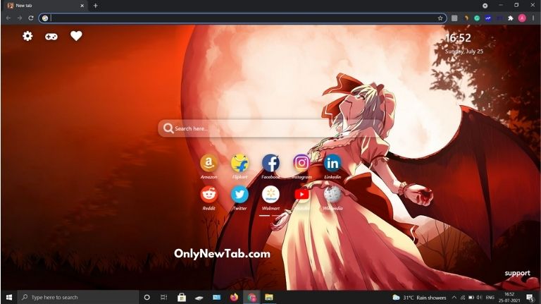 Remilia Scarlet Wallpaper New Tab Theme