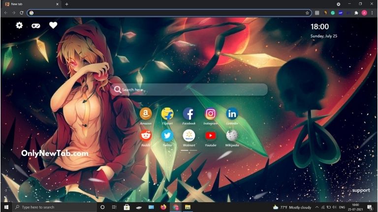 Flandre Scarlet Wallpaper New Tab Theme