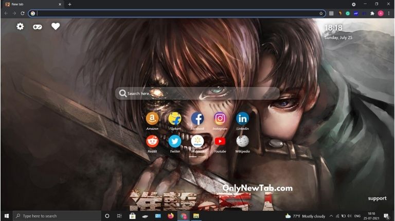 Eren Yeager Wallpaper New Tab Theme